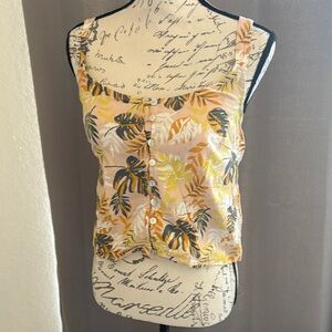 Nicole Miller Tropical Print Tank Top